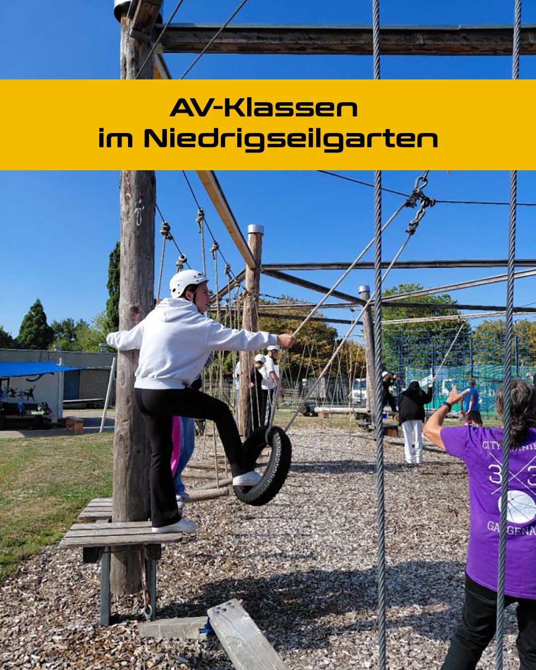 instagram post Besuch im Niedrigseilgart