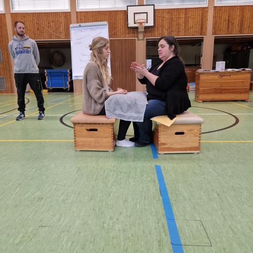 Berührung mit Respekt