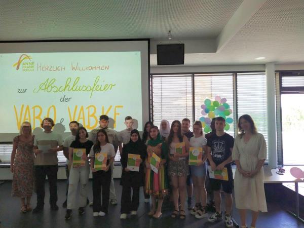 Abschlussklasse VABO mit Herrn Burkhardt, Frau Winnes und Frau Gösswein-Köpp