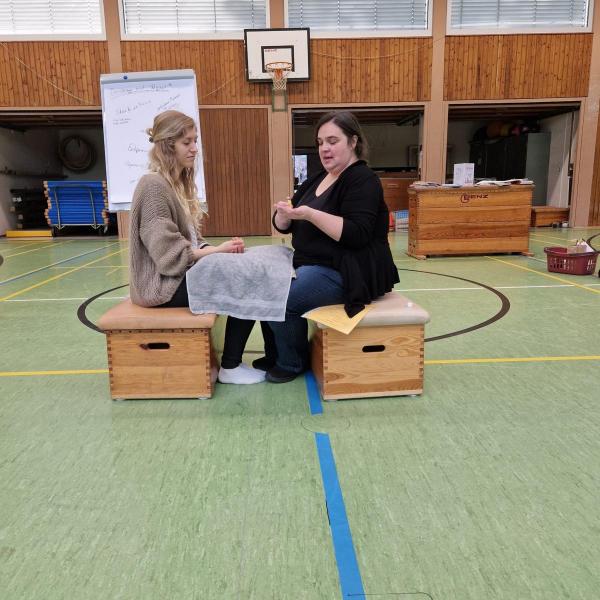 Berührung mit Respekt