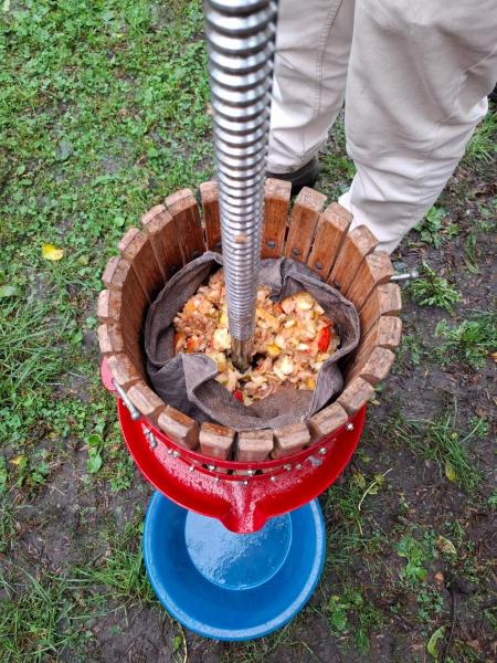 Äpfel in der Presse